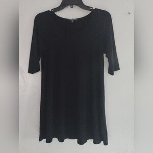 Eileen Fisher Classic Black Tunic Top
